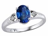 Tommaso Design™ Genuine Sapphire and Diamond Ring