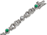 Tommaso Design™ Genuine Emerald Bracelet