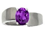 Tommaso Design™ Genuine Amethyst Ring