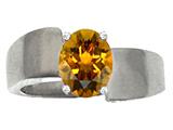 Tommaso Design™ Oval 9x7mm Genuine Citrine Ring