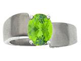 Tommaso Design™ Oval 9x7mm Genuine Peridot Ring