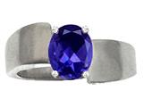 Tommaso Design™ Oval 9x7mm Genuine Iolite Ring