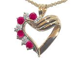 Tommaso Design™ Ruby Heart Shaped Pendant