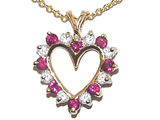 Tommaso Design™ Ruby Heart Shaped Pendant