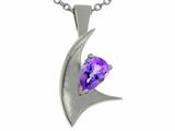 Tommaso Design™ Pear Shape 7x5mm Genuine Tanzanite Pendant