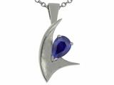 Tommaso Design™ Pear Shape 7x5mm Genuine Sapphire Pendant
