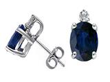 Tommaso Design™ Genuine Sapphire and diamond Earrings