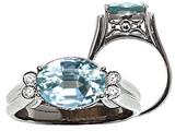 Tommaso Design™ Large Aquamarine Ring