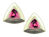 Tommaso Design™ Triangle Pink Tourmaline Earrings