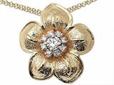Genuine Diamond Flower Pendant