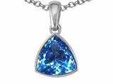 Tommaso Design™ Trillion Cut Genuine Blue Topaz Pendant