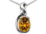 Tommaso Design™ Oval 9x7mm Genuine Citrine Pendant