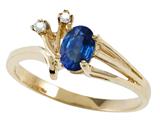 Tommaso Design™ Genuine Sapphire and Diamond Ring