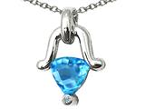 Tommaso Design™ Genuine Blue Topaz Pendant