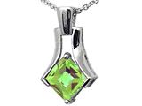 Tommaso Design™ Genuine Quality Square Cut Perdidot Pendant