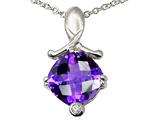 Tommaso Design™ Genuine Amethyst Pendant
