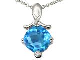 Tommaso Design™ Genuine Blue Topaz Pendant
