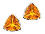 Tommaso Design™ Genuine Triangle Small Citrine Earrings