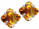 Tommaso Design™ Clover Cut Genuine Citrine Earrings