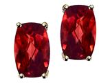 Tommaso Design™ Genuine Cushion Garnet Earrings