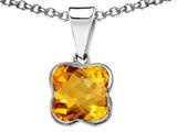 Tommaso Design™ Genuine Clover Citrine Pendant
