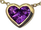 Tommaso Design™ Genuine Invisible Set Amethyst Pendant