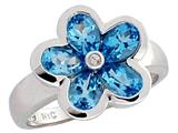 Tommaso Design™ Genuine Blue Topaz Ring