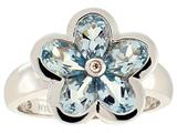 Tommaso Design™ Genuine Aquamarine Ring