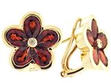 Tommaso Design™ Genuine Garnet Earrings