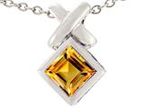 Tommaso Design™ Square Genuine Citrine Pendant