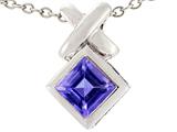 Tommaso Design™ Genuine Square Iolite Pendant
