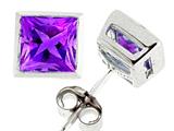 Tommaso Design™ Genuine Square Amethyst Earrings