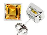 Tommaso Design™ Square 5mm Genuine Citrine Earrings
