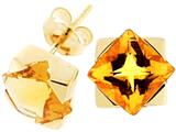 Tommaso Design™ Genuine Square Citrine Earrings