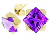 Tommaso Design™ Genuine Square Amethyst Earrings