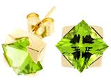 Tommaso Design™ Genuine Square Peridot Earrings
