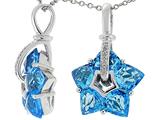 Tommaso Design™ Genuine Blue Topaz Pendant