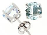 Tommaso Design™ Trillion Cut 6mm Genuine Iolite Earrings