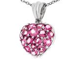 Tommaso Design™ Genuine Pink Tourmaline Heart Pendant