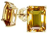 Tommaso Design™ Emerald Cut 8x6mm Genuine Citrine Earrings