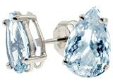 Tommaso Design™ Genuine Aquamarine 8x5mm Pear Shape Earrings