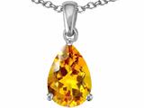 Tommaso Design™ Genuine Pear Shape Citrine Pendant