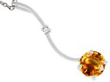 Tommaso Design™ Genuine Round Citrine Pendant