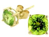 Tommaso Design™ Square 5mm Genuine Peridot Earrings