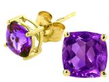 Tommaso Design™ Square 5mm Genuine Amethyst Earrings