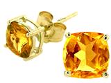 Tommaso Design™ Square 5mm Genuine Citrine Earrings