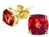 Tommaso Design™ Cushion Square Genuine Garnet Earrings