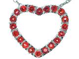 Tommaso Design™ Heart Shaped Pendant with Genuine Ruby