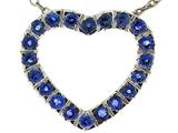 Tommaso Design™ Round 2mm Genuine Sapphire Heart Pendant