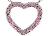 Tommaso Design™ Round 2 mm Genuine Pink Sapphire Heart Pendant